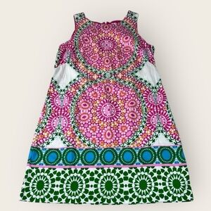 London Times Kaleidoscope Multicolored Sleeveless Dress Size 10